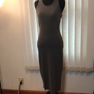 Say What? grey ribbed racer back tank dress size M